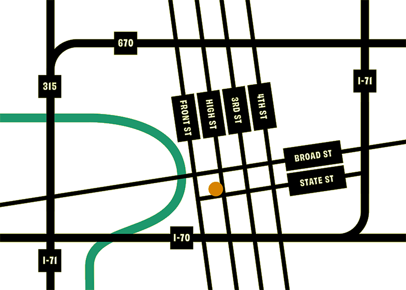 Riffe Center Theatre Location Map